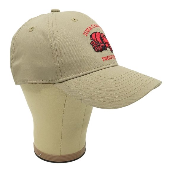 Iuka Concrete Products Khaki Strapback Cap Trucker Baseball Hat Embroidered Logo - Picture 3 of 12